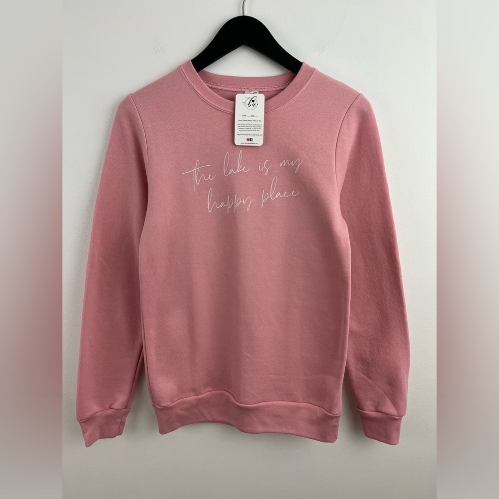 * NEW * BLONDE AMBITION “The Lake is my Happy Place” sweatshirt * Size XS * - Picture 1 of 4